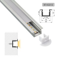 China Factory Embedded Led Aluminium Heat Sink Enclosure Extrusion For Led Strips Light Decorations